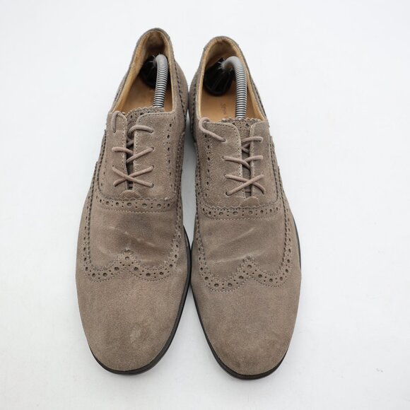 John Varvatos Gray Suede Men\'s Size 10 M Wingtip Oxford Dress Shoes main image 7